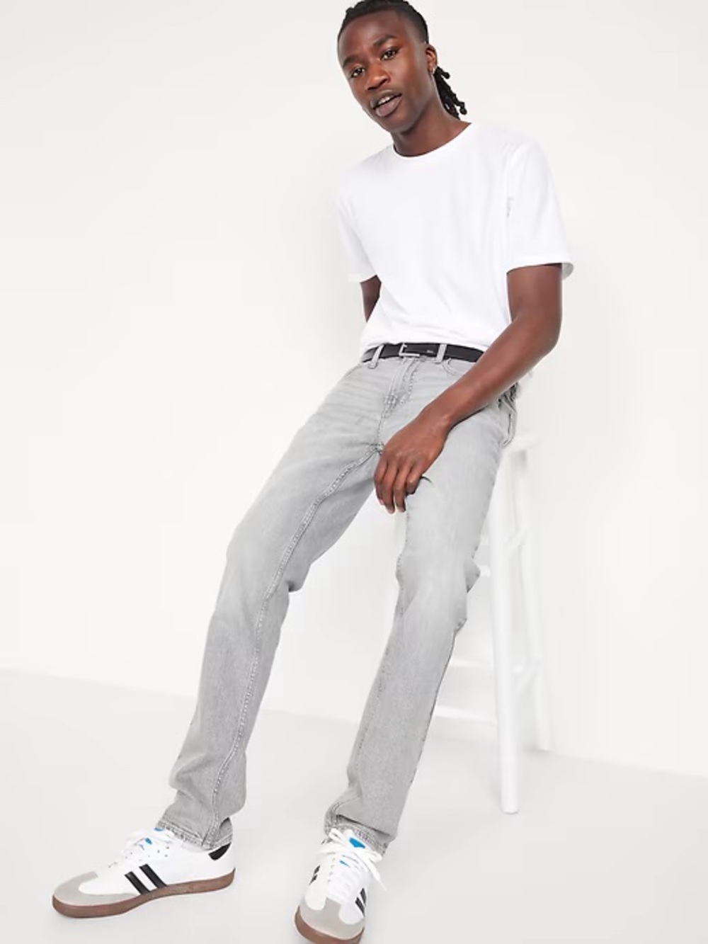 Old Navy Relaxed Slim Built-In Flex Jeans in Gray Wash Size 34 x 30